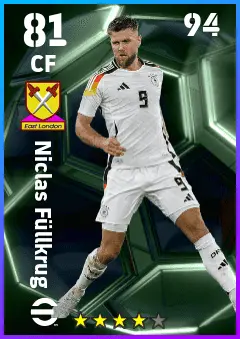 Niclas Fullkrug eFootball 2026 player card — 81 OVR CF