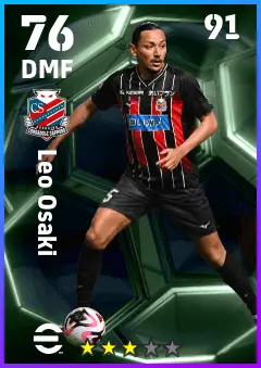 Leo Osaki eFootball 2026 player card — 76 OVR DMF