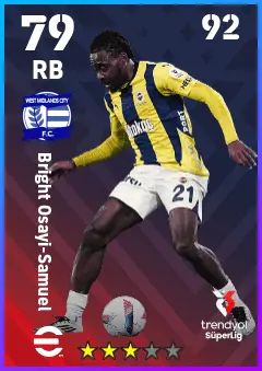 Bright Osayi-Samuel eFootball 2026 player card — 79 OVR RB