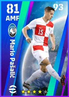 Mario Pasalic eFootball 2026 player card — 81 OVR AMF