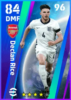 Declan Rice eFootball 2026 player card — 84 OVR DMF