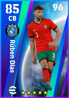 Ruben Dias eFootball 2026 player card — 85 OVR CB