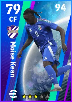 Moise Kean eFootball 2026 player card — 79 OVR CF