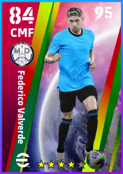 Federico Valverde eFootball 2026 player card — 84 OVR CMF