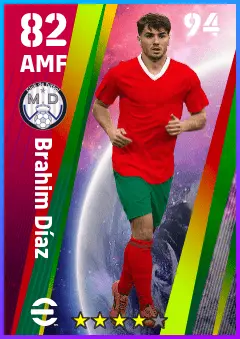 Brahim Diaz eFootball 2026 player card — 82 OVR AMF