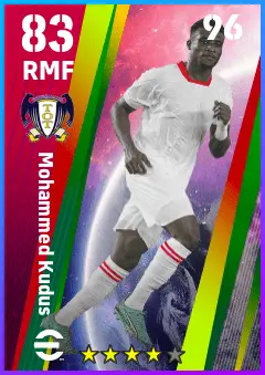 Mohammed Kudus eFootball 2026 player card — 83 OVR RMF