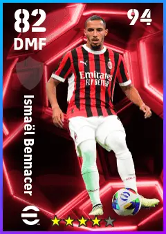 Ismael Bennacer eFootball 2026 player card — 82 OVR DMF
