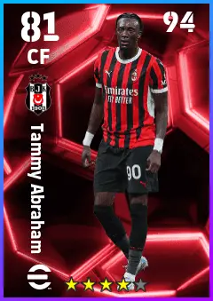 Tammy Abraham eFootball 2026 player card — 81 OVR CF