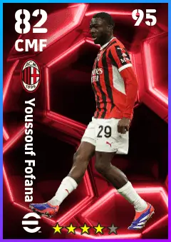 Youssouf Fofana eFootball 2026 player card — 82 OVR CMF