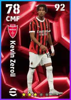Kevin Zeroli eFootball 2026 player card — 78 OVR CMF