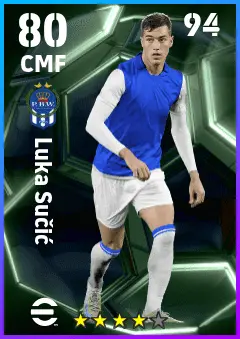 Luka Sucic eFootball 2026 player card — 80 OVR CMF