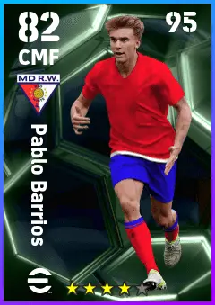 Pablo Barrios eFootball 2026 player card — 82 OVR CMF
