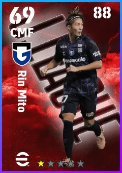 Rin Mito eFootball 2026 player card — 69 OVR CMF