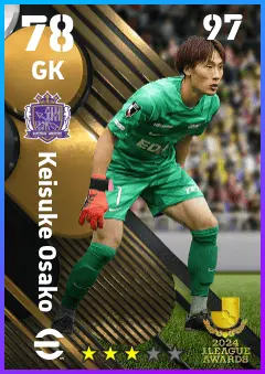 Keisuke Osako eFootball 2026 player card — 78 OVR GK