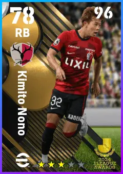 Kimito Nono eFootball 2026 player card — 78 OVR RB
