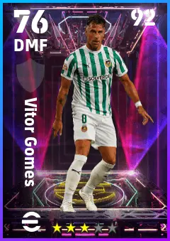 Vitor Gomes eFootball 2026 player card — 76 OVR DMF