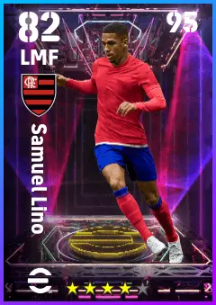 Samuel Lino eFootball 2026 player card — 82 OVR LMF