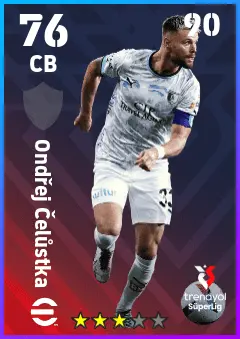 Ondrej Celustka eFootball 2026 player card — 76 OVR CB