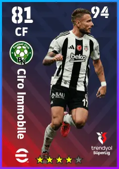 Ciro Immobile eFootball 2026 player card — 81 OVR CF
