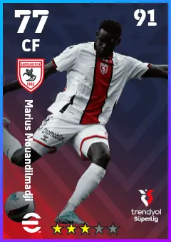 Marius Mouandilmadji eFootball 2026 player card — 77 OVR CF