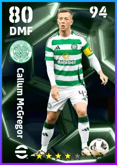 Callum McGregor eFootball 2026 player card — 80 OVR DMF