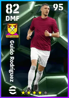 Guido Rodriguez eFootball 2026 player card — 82 OVR DMF