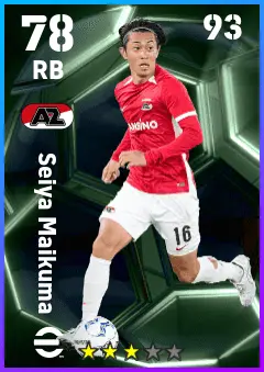 Seiya Maikuma eFootball 2026 player card — 78 OVR RB