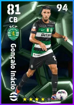 Goncalo Inacio eFootball 2026 player card — 81 OVR CB