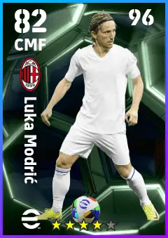 Luka Modric eFootball 2026 player card — 82 OVR CMF