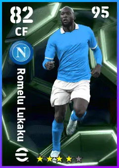 Romelu Lukaku eFootball 2026 player card — 82 OVR CF