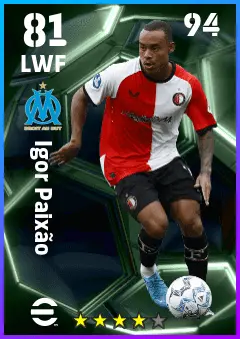 Igor Paixao eFootball 2026 player card — 81 OVR LWF