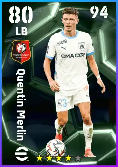 Quentin Merlin eFootball 2026 player card — 80 OVR LB