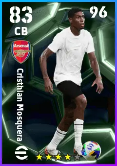 Cristhian Mosquera eFootball 2026 player card — 83 OVR CB