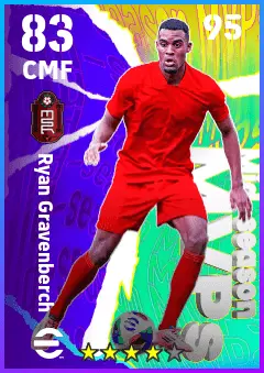 Ryan Gravenberch eFootball 2026 player card — 83 OVR CMF