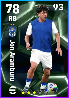 Jon Aramburu eFootball 2026 player card — 78 OVR RB