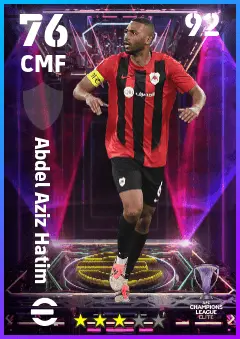 Abdel Aziz Hatim eFootball 2026 player card — 76 OVR CMF