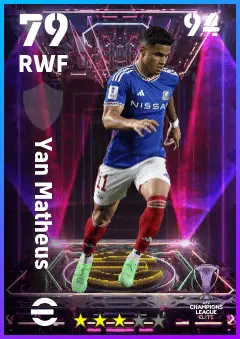 Yan Matheus eFootball 2026 player card — 79 OVR RWF