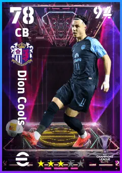 Dion Cools eFootball 2026 player card — 78 OVR CB