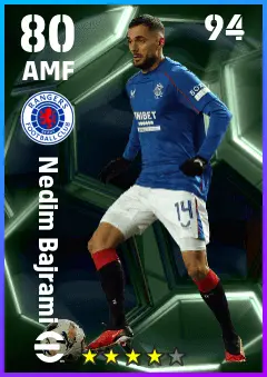 Nedim Bajrami eFootball 2026 player card — 80 OVR AMF