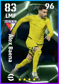 Alex Baena eFootball 2026 player card — 83 OVR LMF