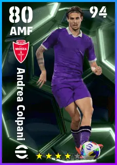 Andrea Colpani eFootball 2026 player card — 80 OVR AMF