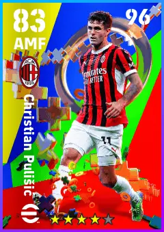 Christian Pulisic eFootball 2026 player card — 83 OVR AMF