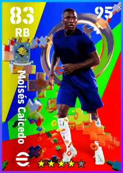 Moises Caicedo eFootball 2026 player card — 83 OVR RB