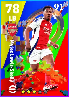 Myles Lewis-Skelly eFootball 2026 player card — 78 OVR LB