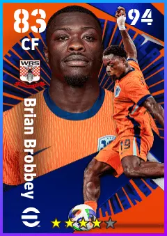 Brian Brobbey eFootball 2026 player card — 83 OVR CF