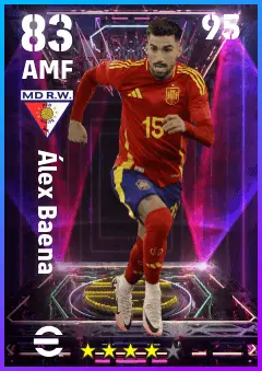 Alex Baena eFootball 2026 player card — 83 OVR AMF