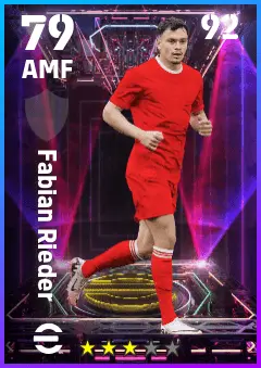 Fabian Rieder eFootball 2026 player card — 79 OVR AMF