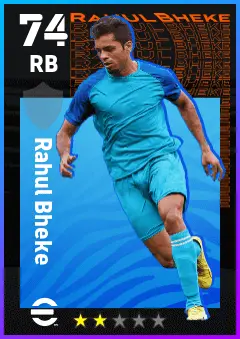 Rahul Bheke eFootball 2026 player card — 74 OVR RB