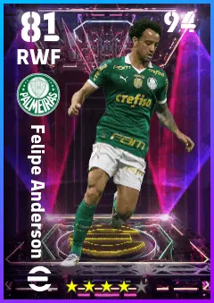 Felipe Anderson eFootball 2026 player card — 81 OVR RWF
