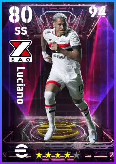 Luciano eFootball 2026 player card — 80 OVR SS